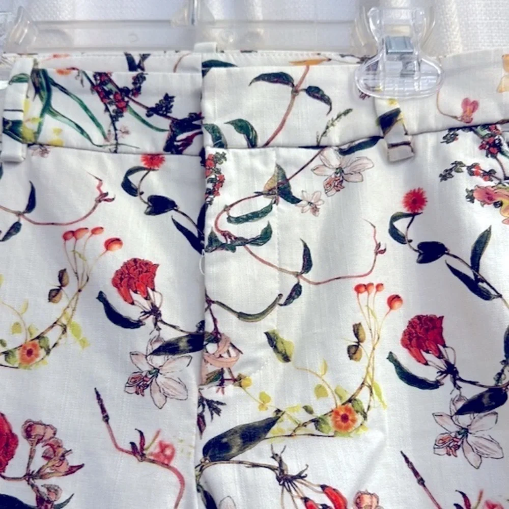 NWOT Zara Woman Floral Skinny Leg Pants Size XS - Picture 4 of 8